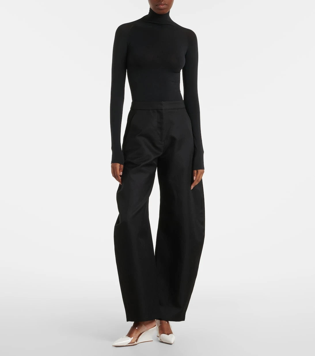 Alaïa - Le Coeur patent leather wedge mules