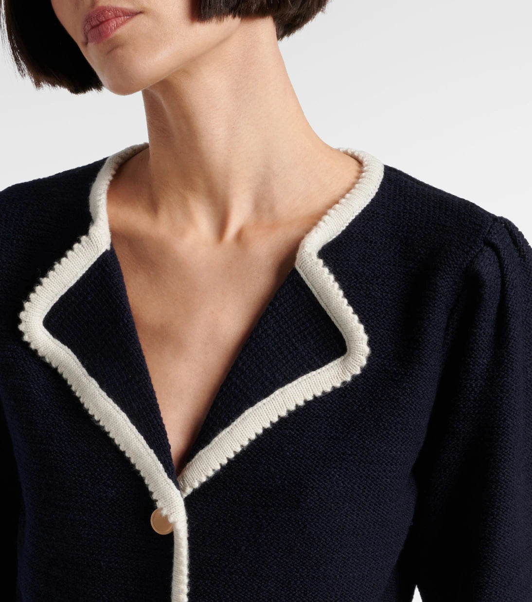 Frame - Corded Cardi knitted wool and cotton top
