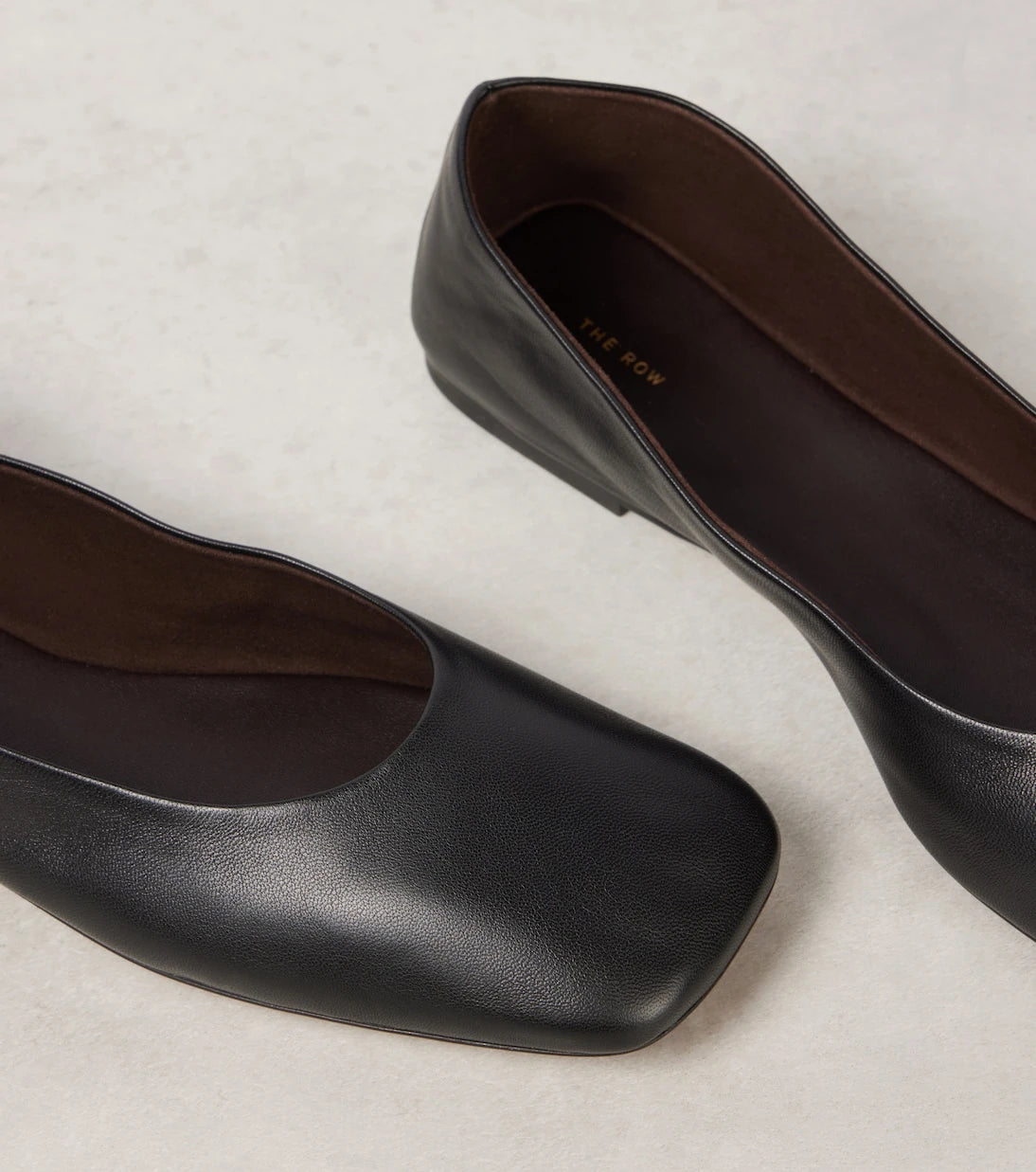 The Row - Square leather ballet flats