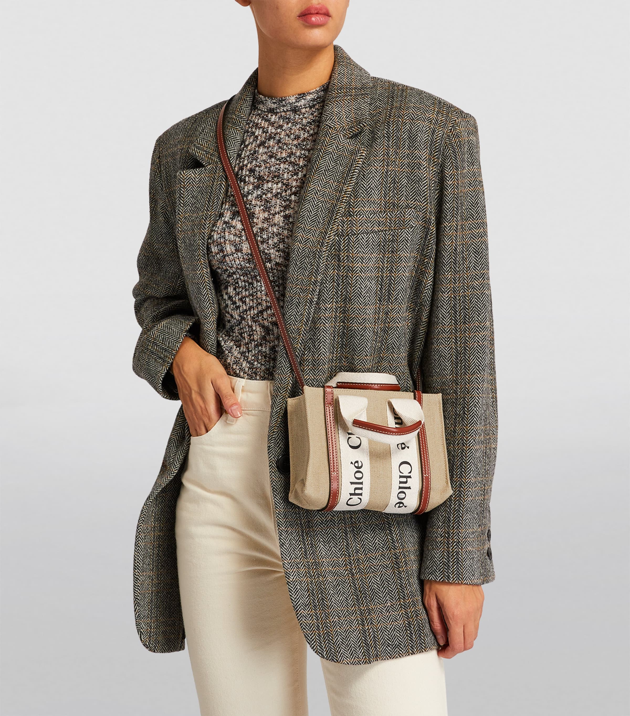 Chloé Brown Mini Woody Tote Bag