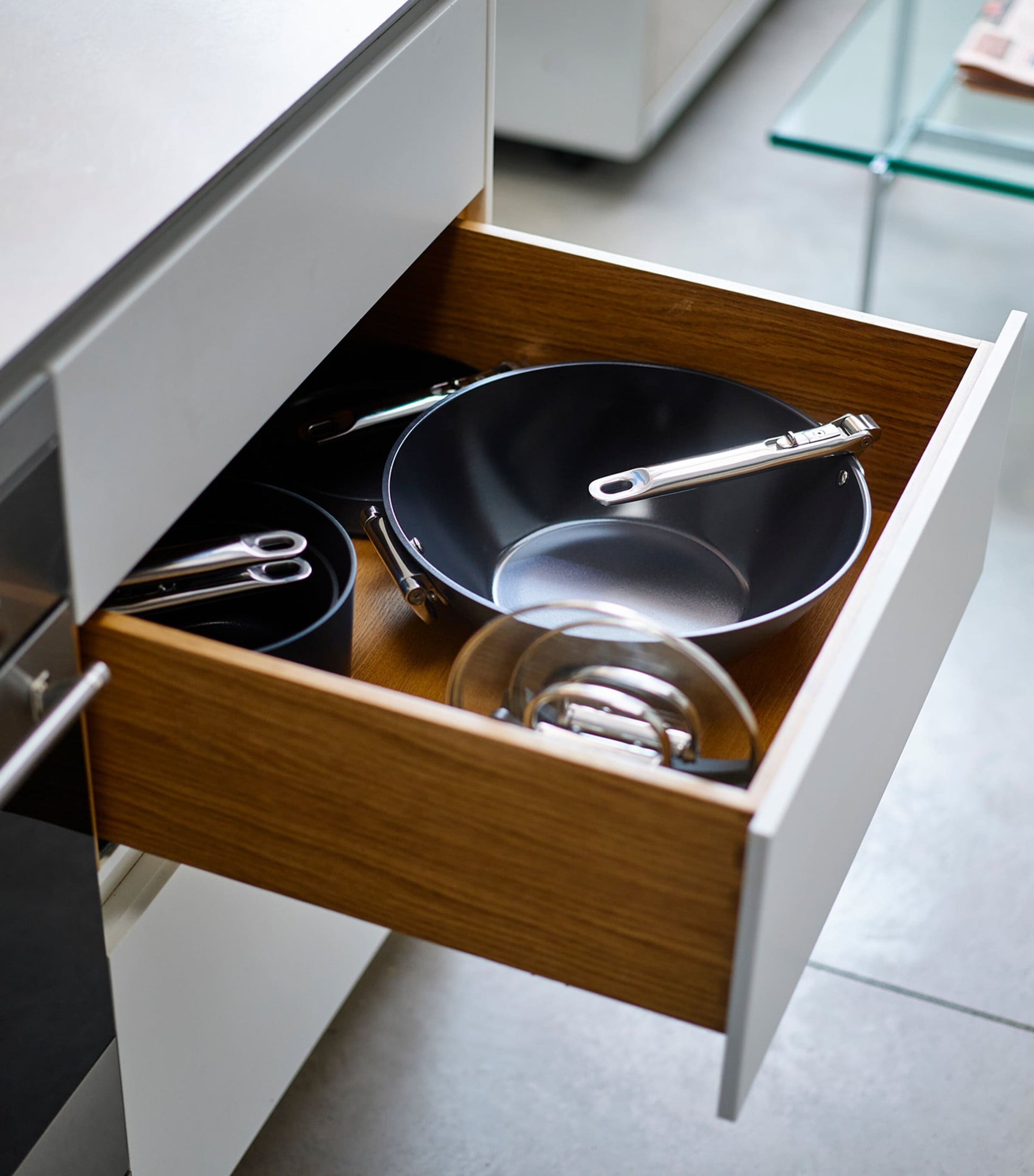 Space Non-Stick Folding Handle Wok (32cm)