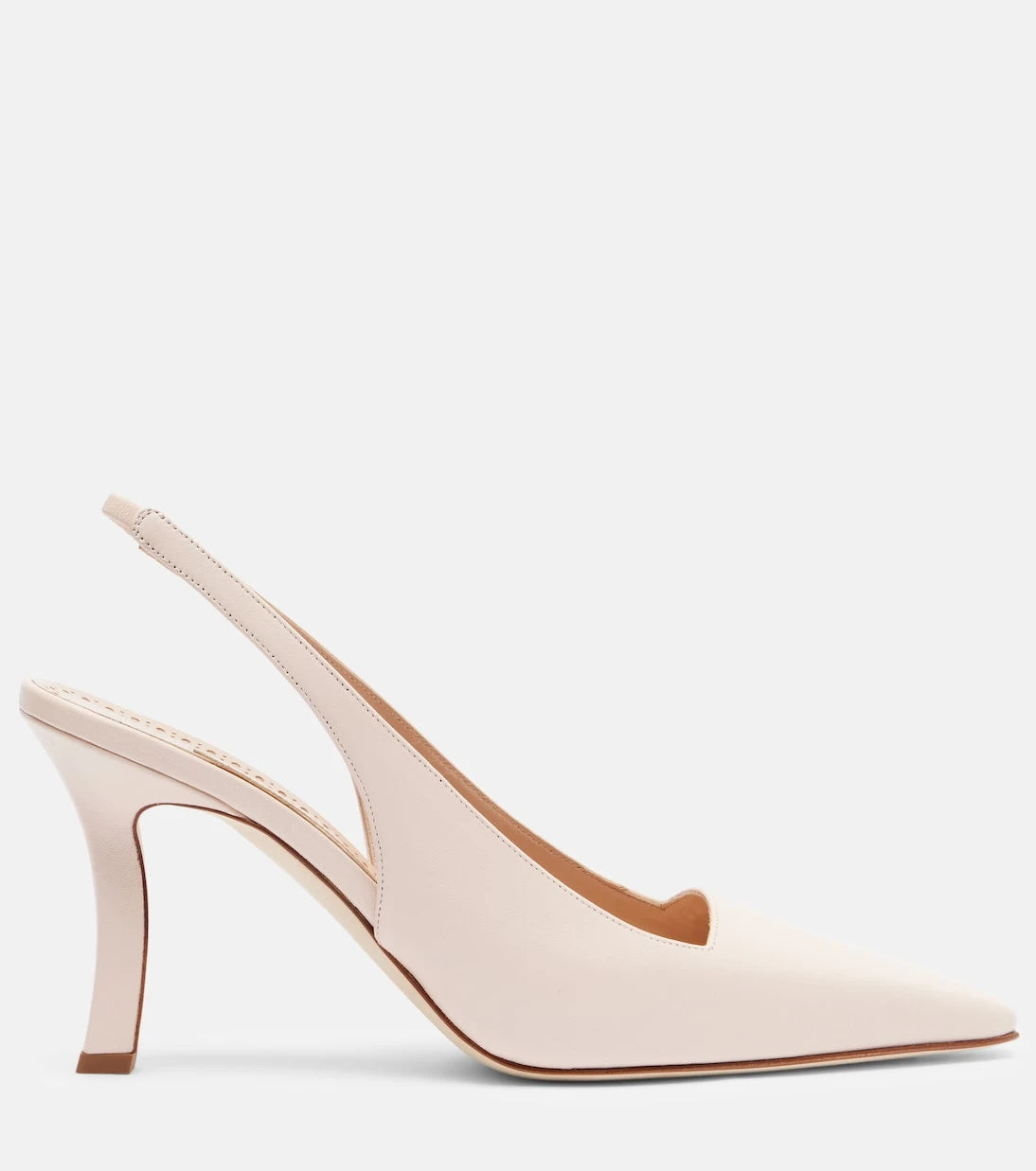 Manolo Blahnik - Moiramu leather slingback pumps