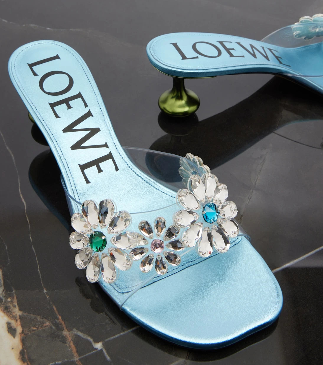 Loewe - Paula's Ibiza Toy Crystal Flowers mules