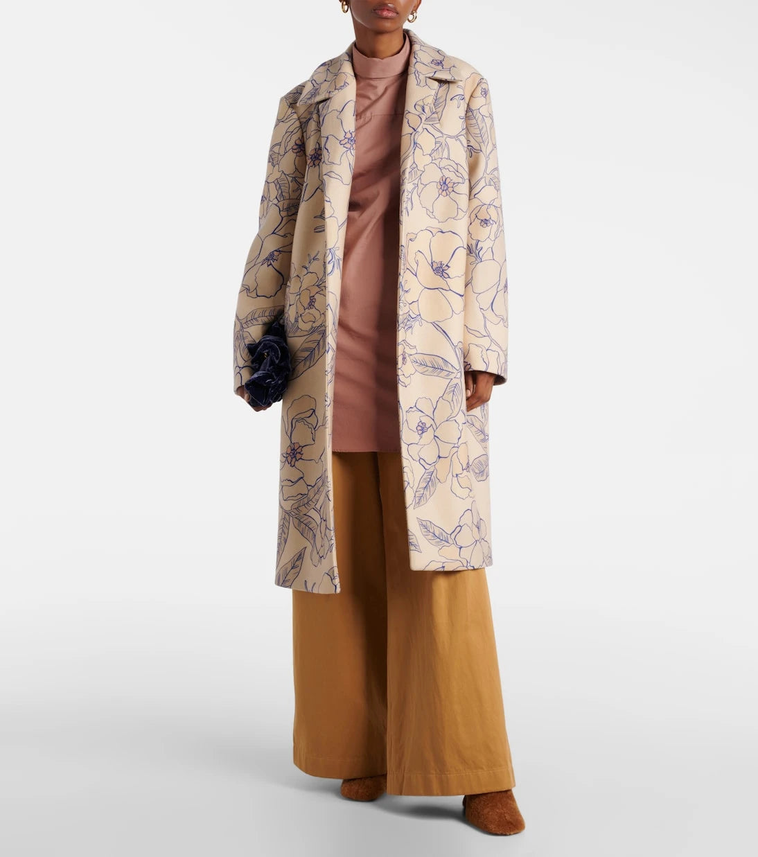 Dries Van Noten - Shearling wedge mules