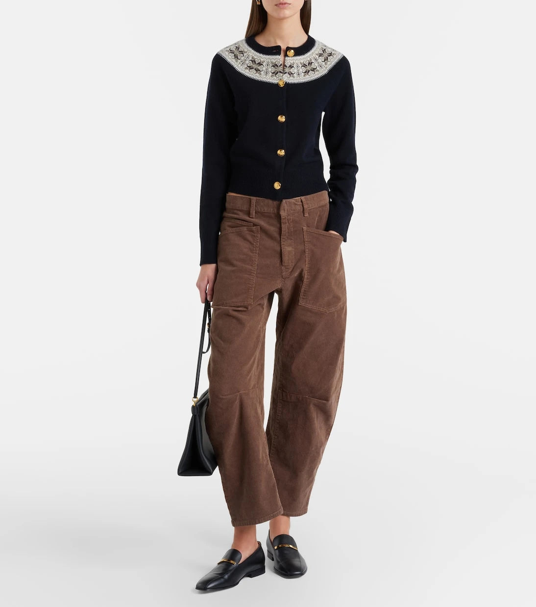 Nili Lotan - Shon corduroy barrel-leg pants