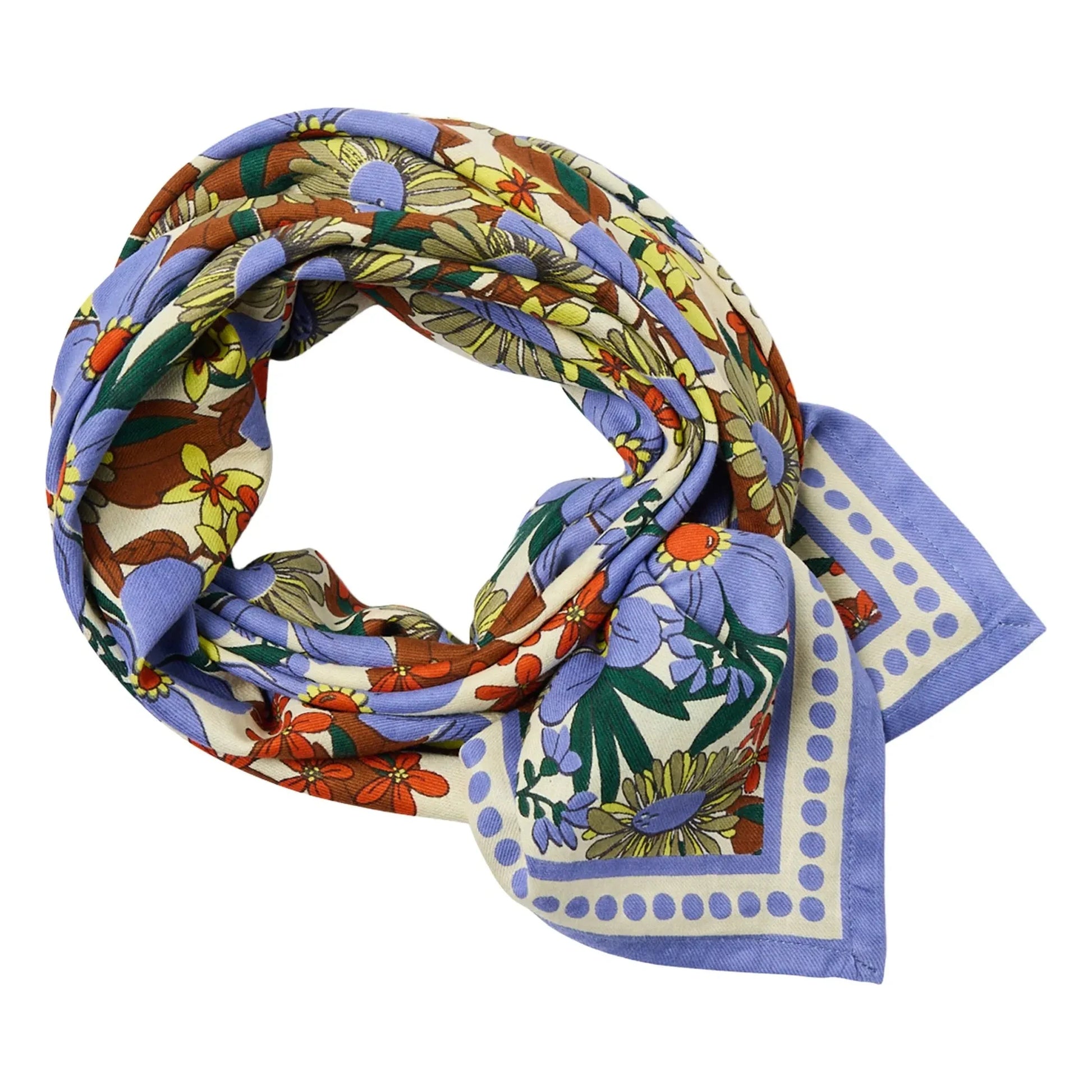 Apaches - Large Flowered Latika Scarf | Blue