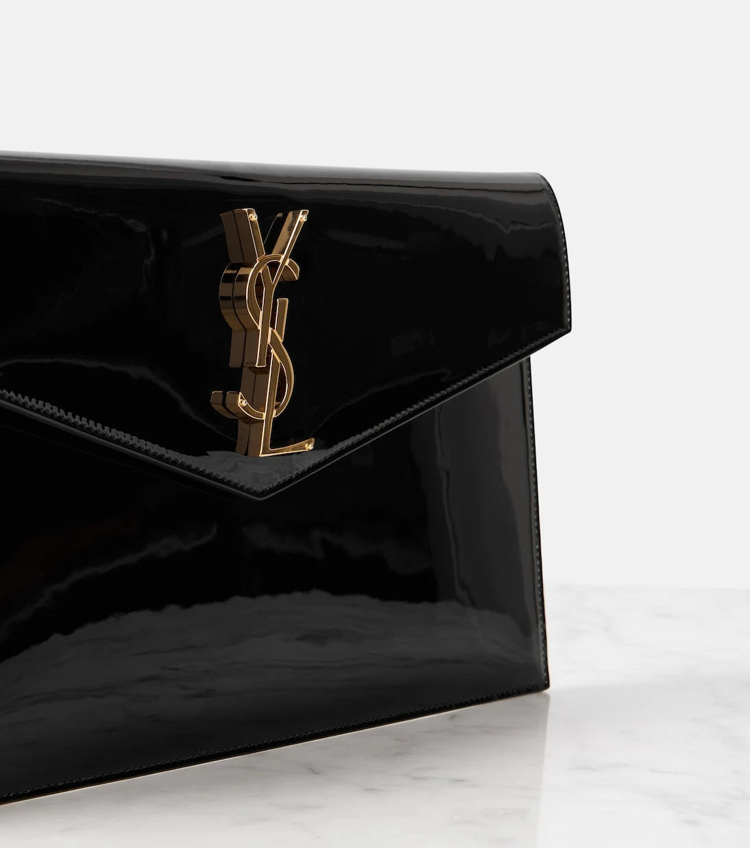 Saint Laurent - Uptown patent leather clutch