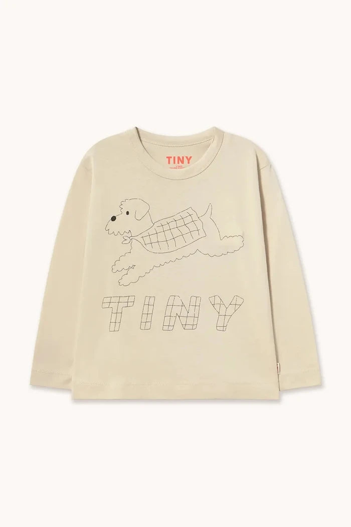Çocuklar için pamuklu uzun kollu bluz JUMP DOG GRAPHIC SLEEVE TEE