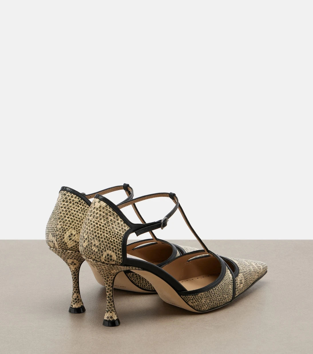 Manolo Blahnik - Gish lizard-print leather pumps