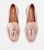 Santoni Pink Suede Feudal Loafers