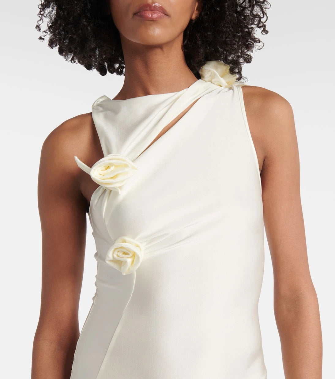 Coperni - Embroidered asymmetric maxi dress