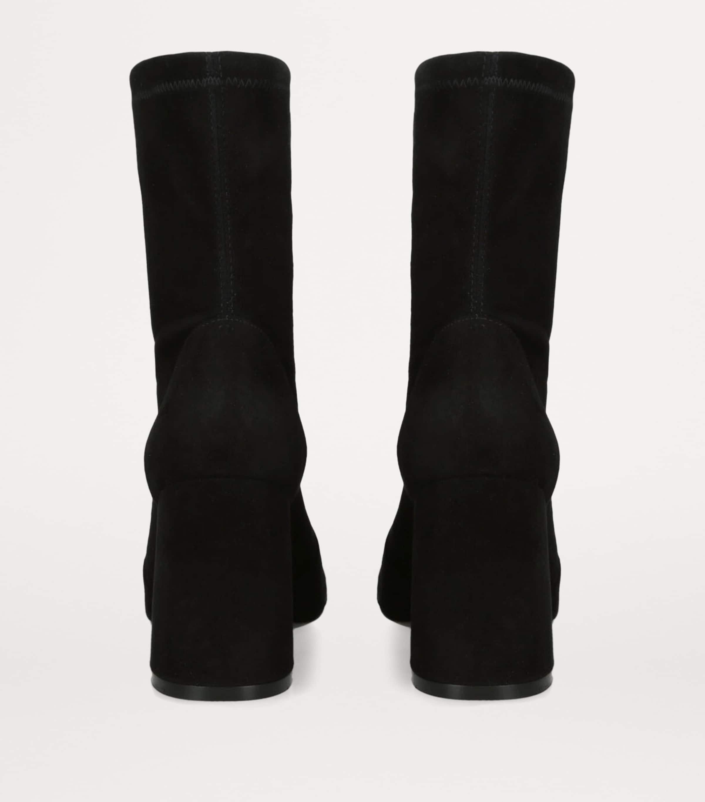 Stuart Weitzman Black Flareblock Heeled Boots 85