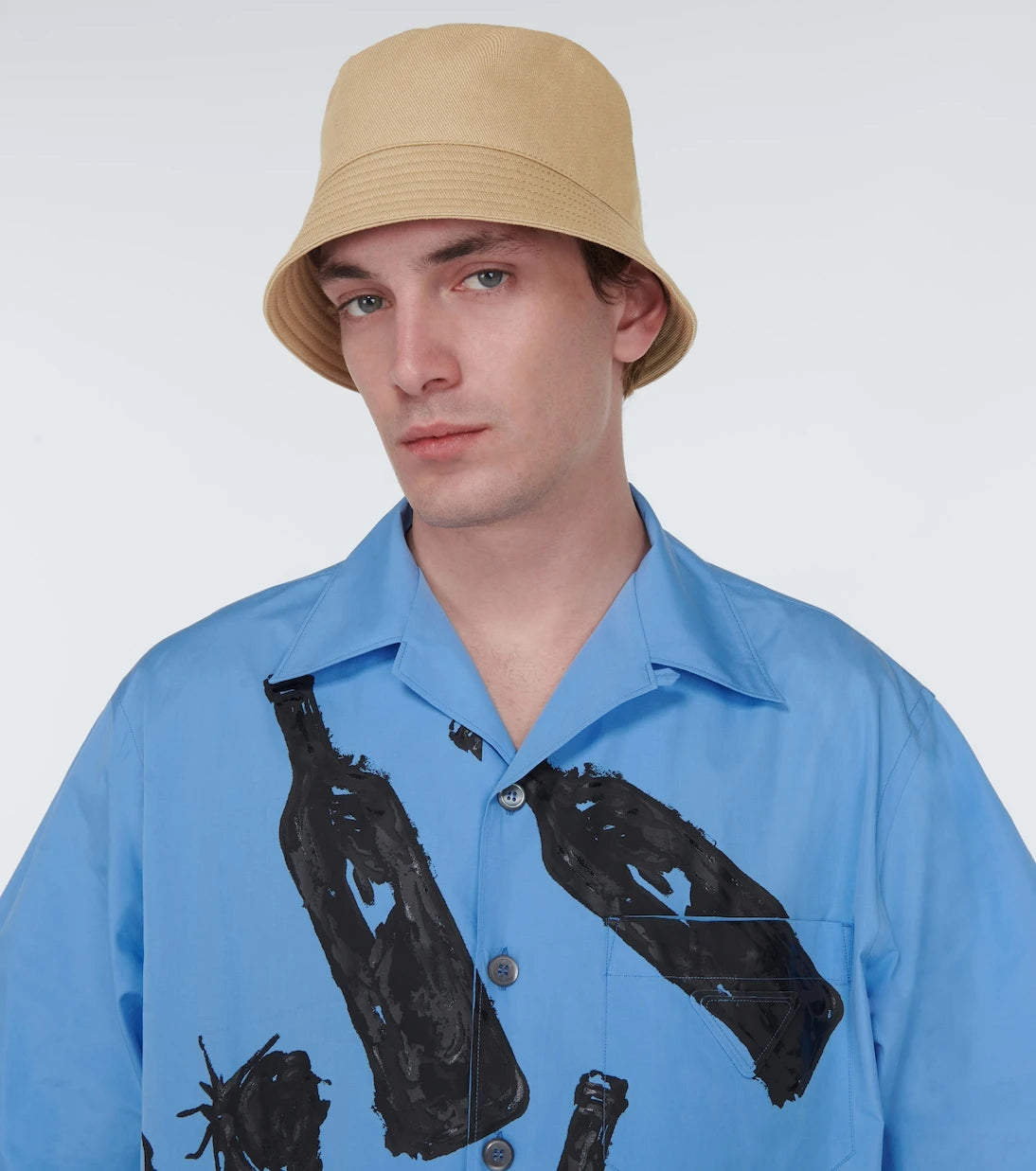 Prada - Logo cotton bucket hat