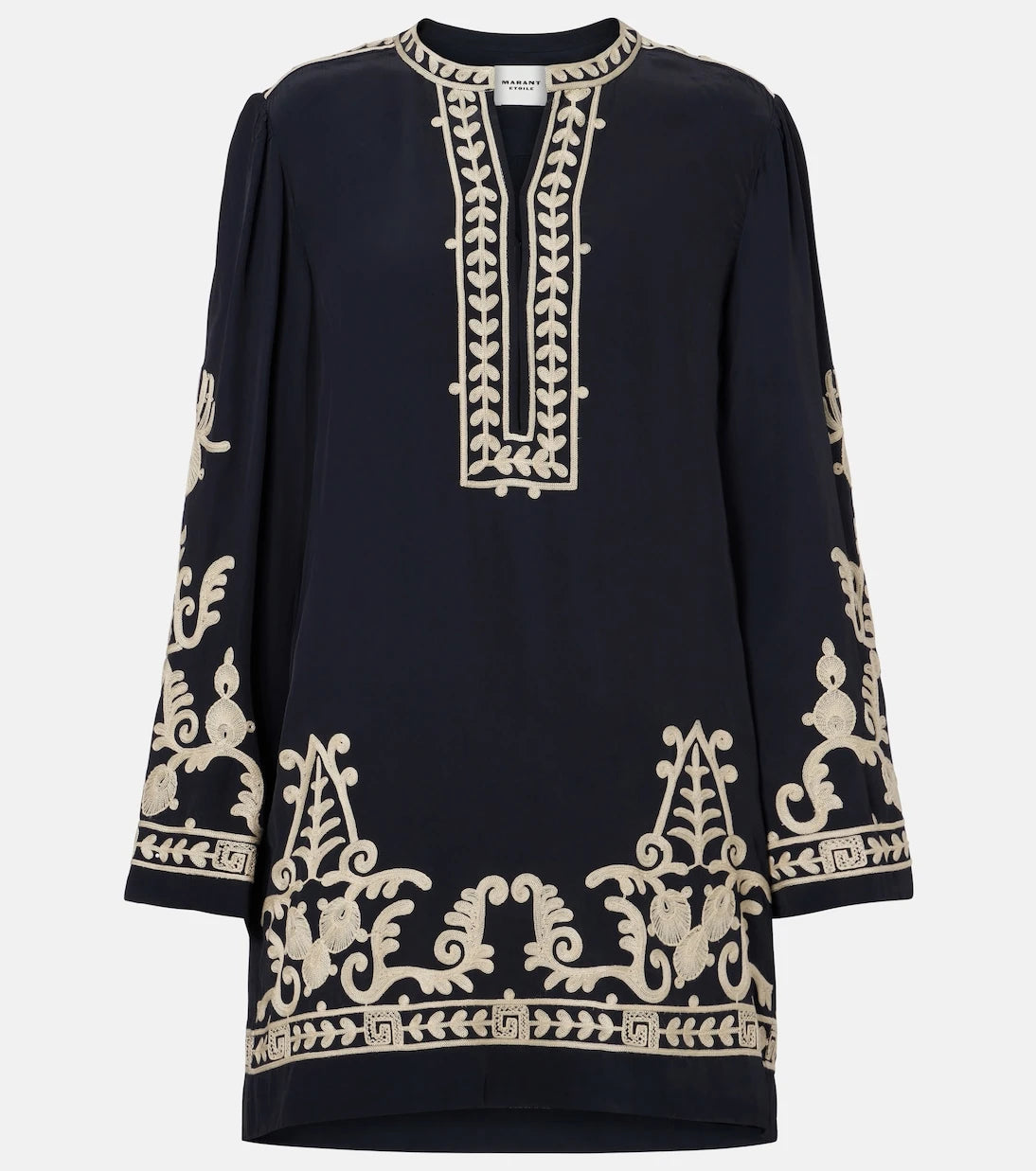 Marant Etoile - Fadeli embroidered crêpe tunic