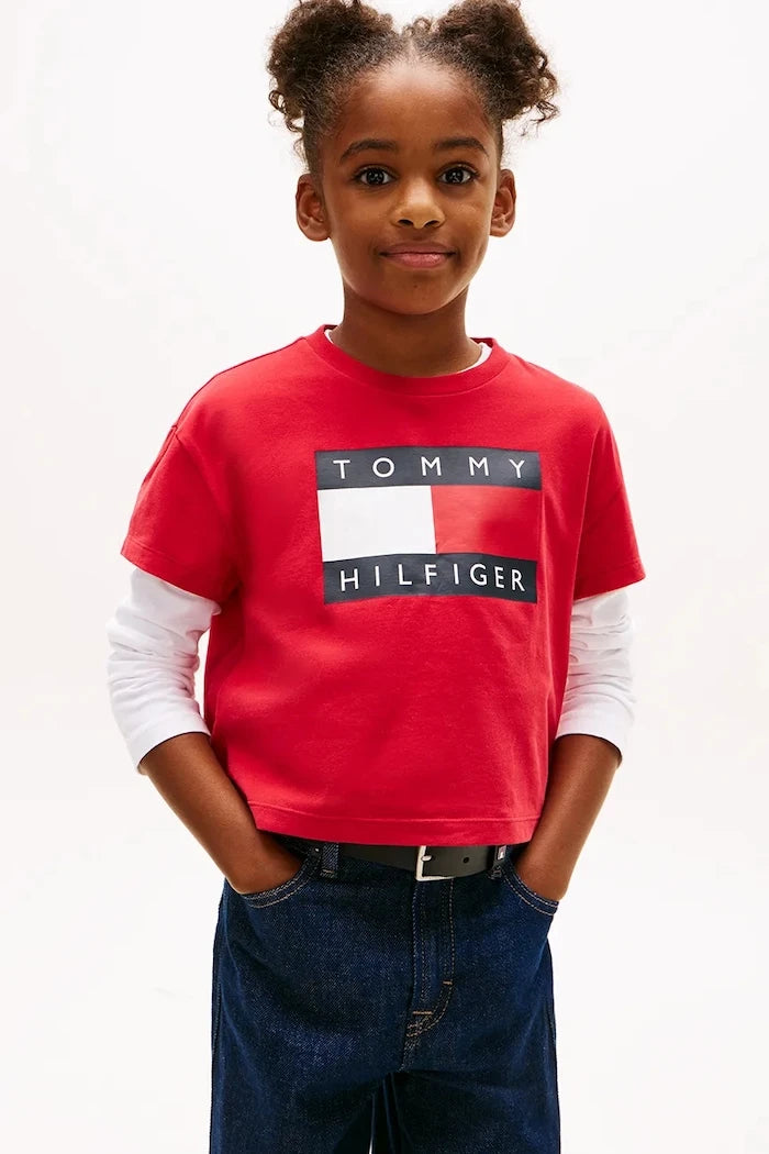 Детска памучна тениска Tommy Hilfiger