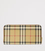 Brown Check Zip Wallet