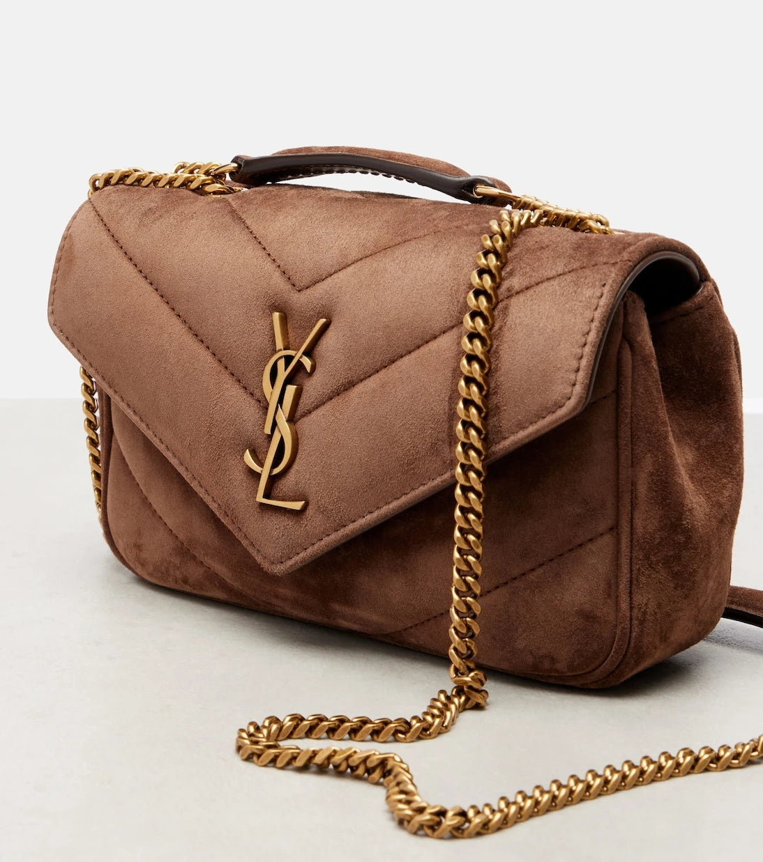 Saint Laurent - Loulou suede shoulder bag