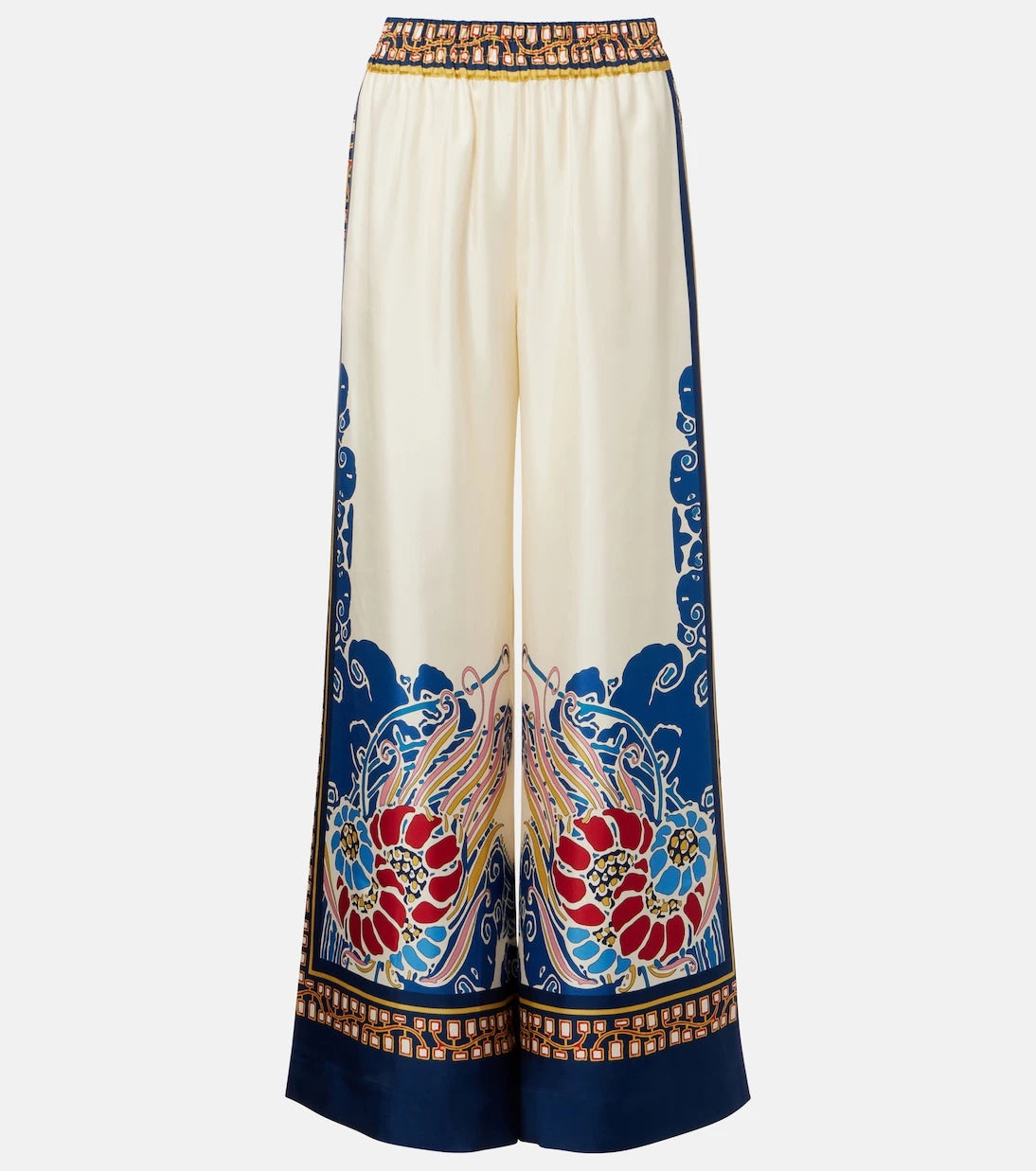 La DoubleJ - Printed silk palazzo pants