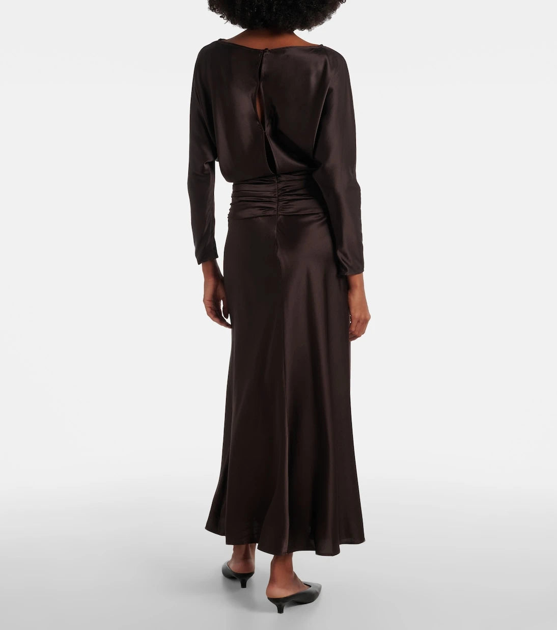 Staud - Freda ruched silk-blend gown