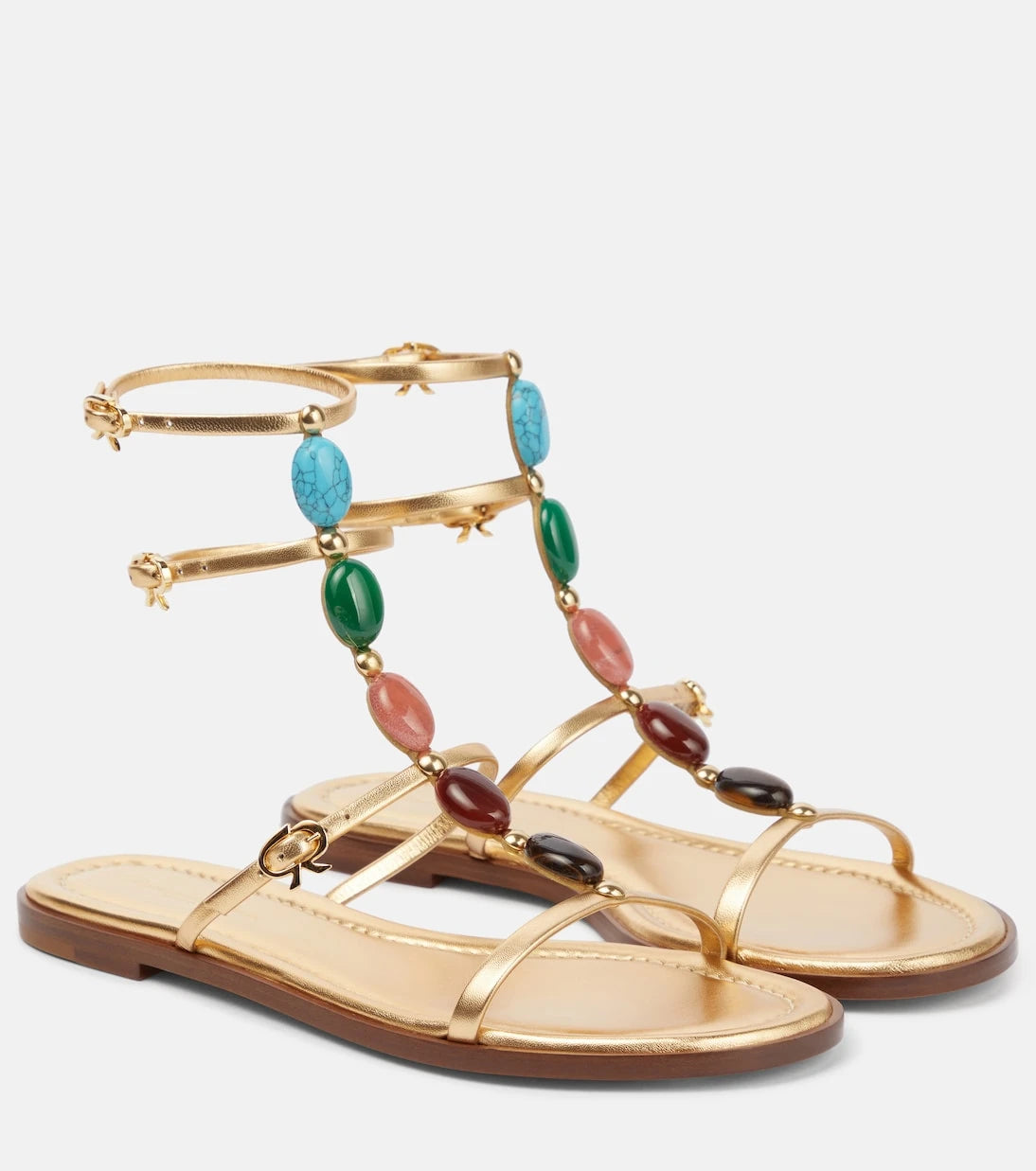Gianvito Rossi - Shanti embellished leather sandals