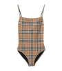 Beige Check Swimsuit
