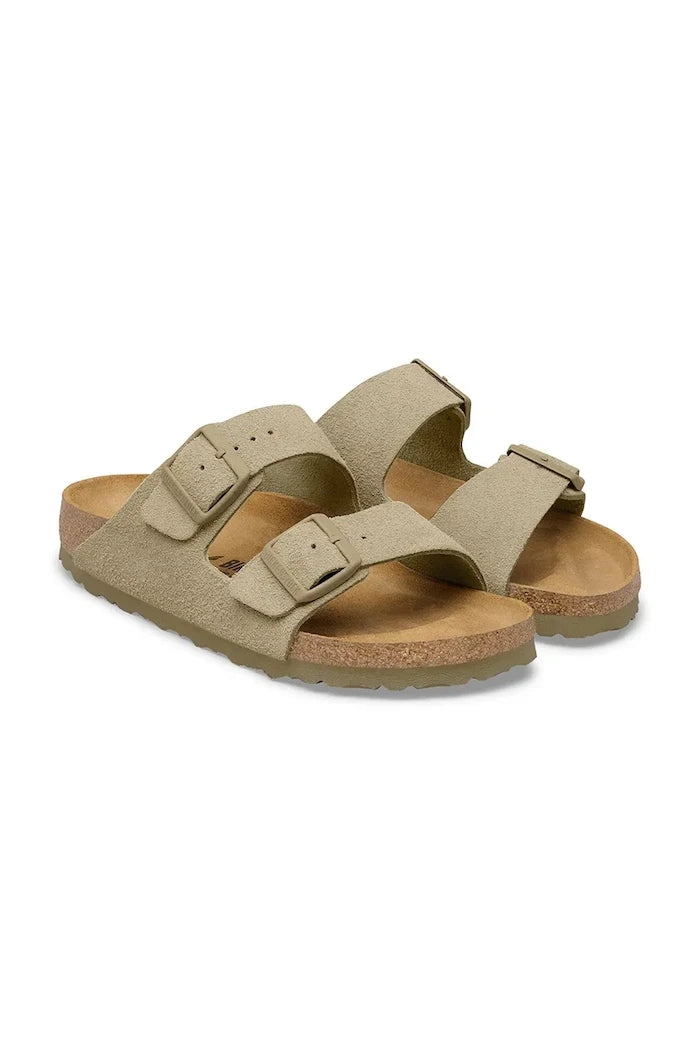 Birkenstock чехли от велур Arizona