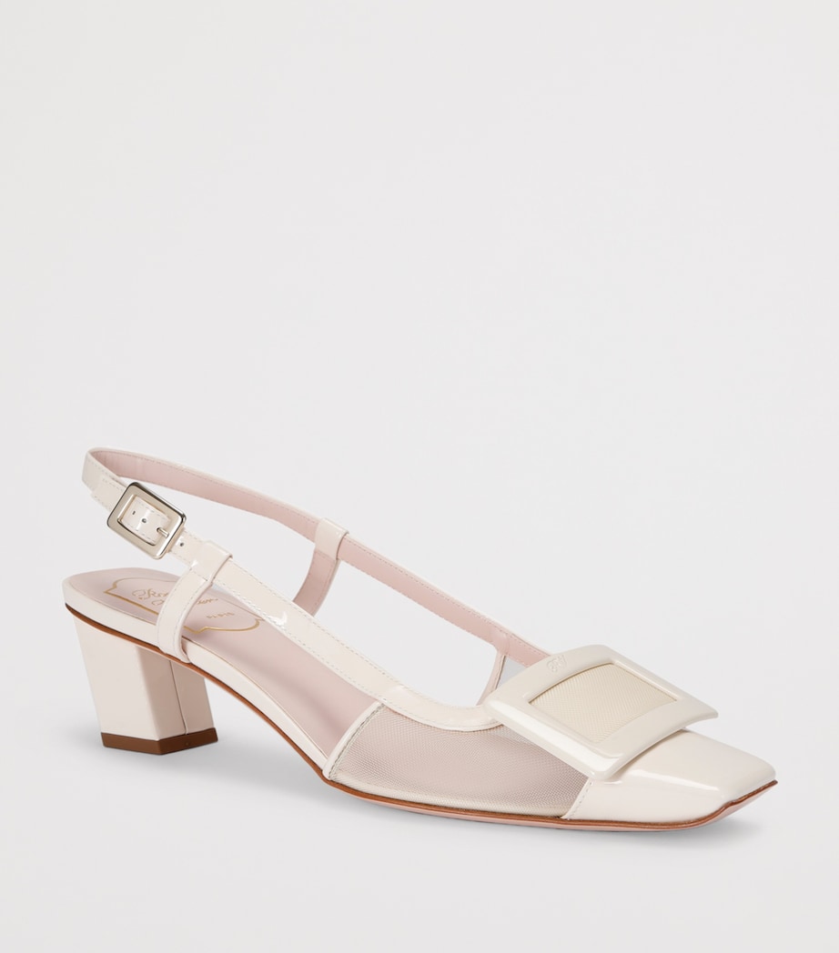 Beige Belle Vivier Slingback Pumps 45