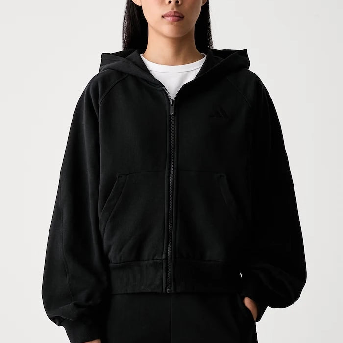 pamuktan kadın adidas kapüşonlu sweatshirt