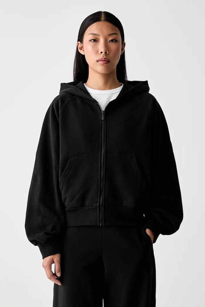 pamuktan kadın adidas kapüşonlu sweatshirt