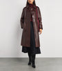 MAX&Co. Brown Leather Trench Coat