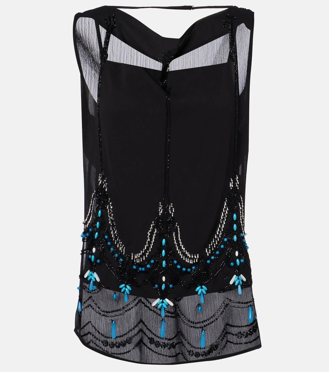Xu Zhi - Beaded jersey top