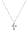 White Gold and Diamond Happy Diamonds Cross Necklace 18K WHITE GOLD