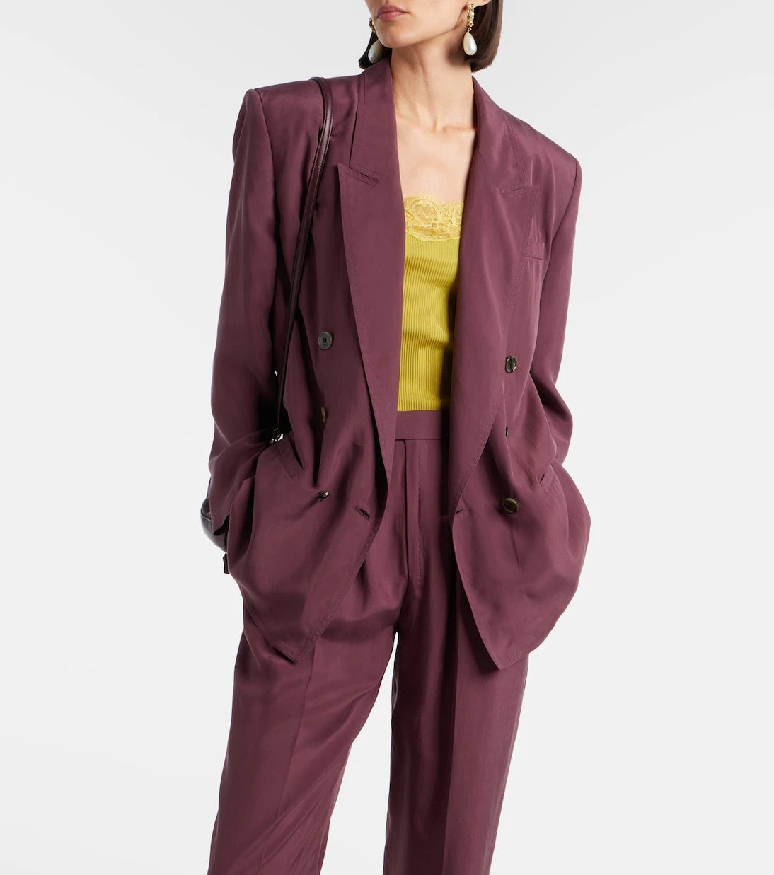Saint Laurent - Double-breasted silk blazer