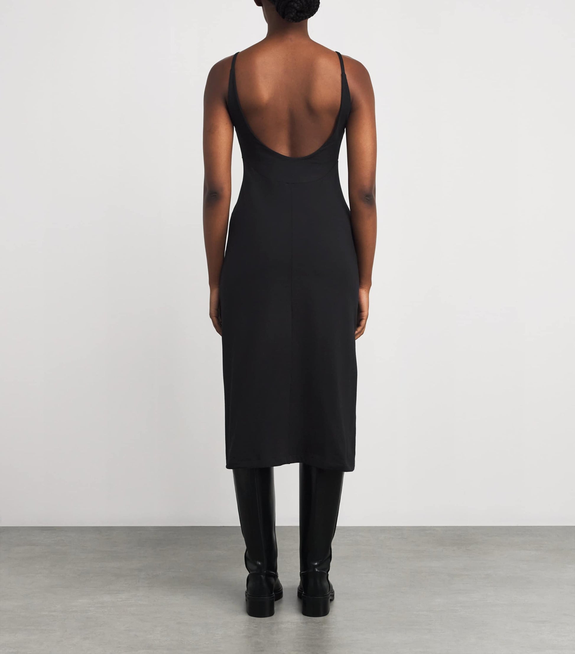 Nadine Mos Black Cotton Mazal Mini Slip Dress