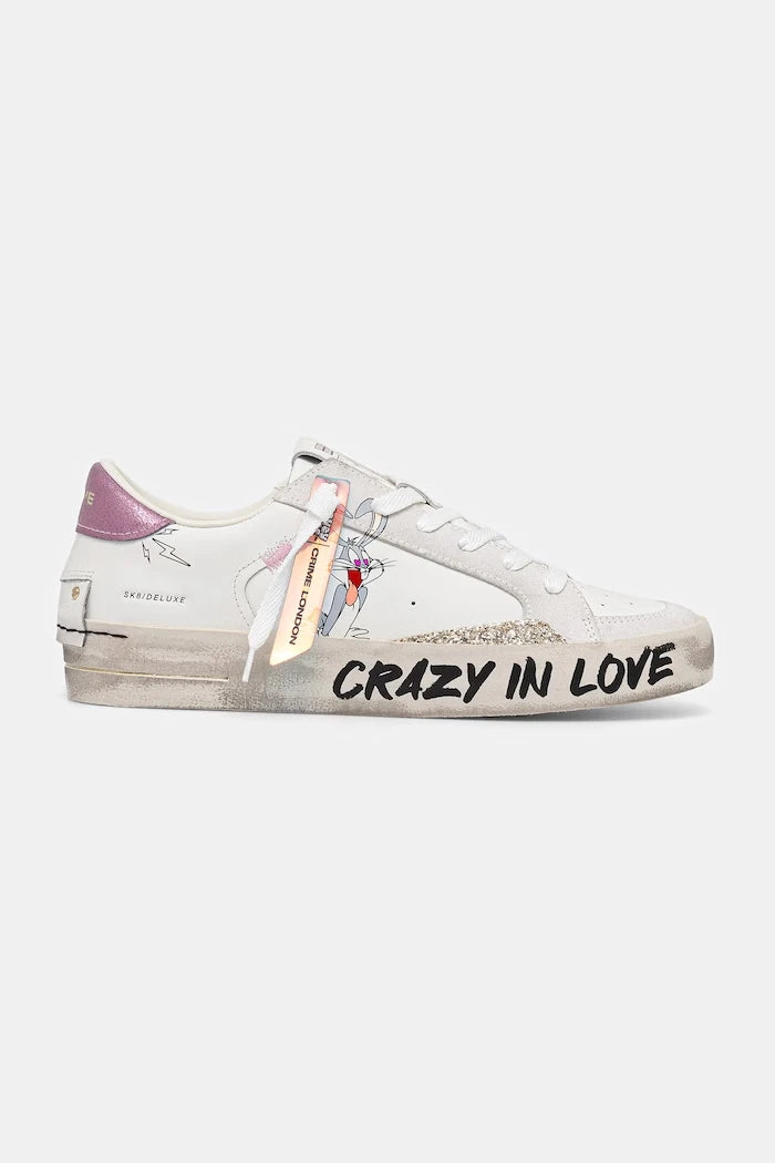 Crime London SK8 DELUXE kadın deri spor ayakkabı