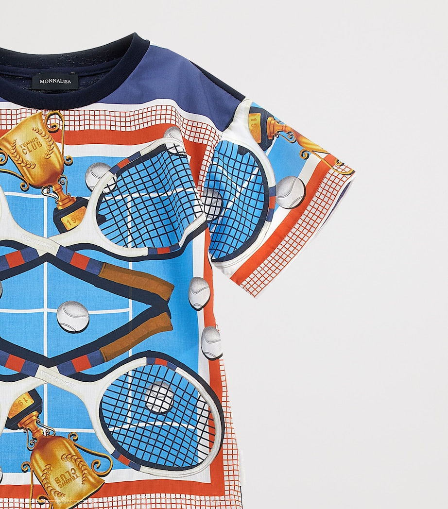 Tennis Print T-Shirt and Shorts Set (24 Months - 12 Years)