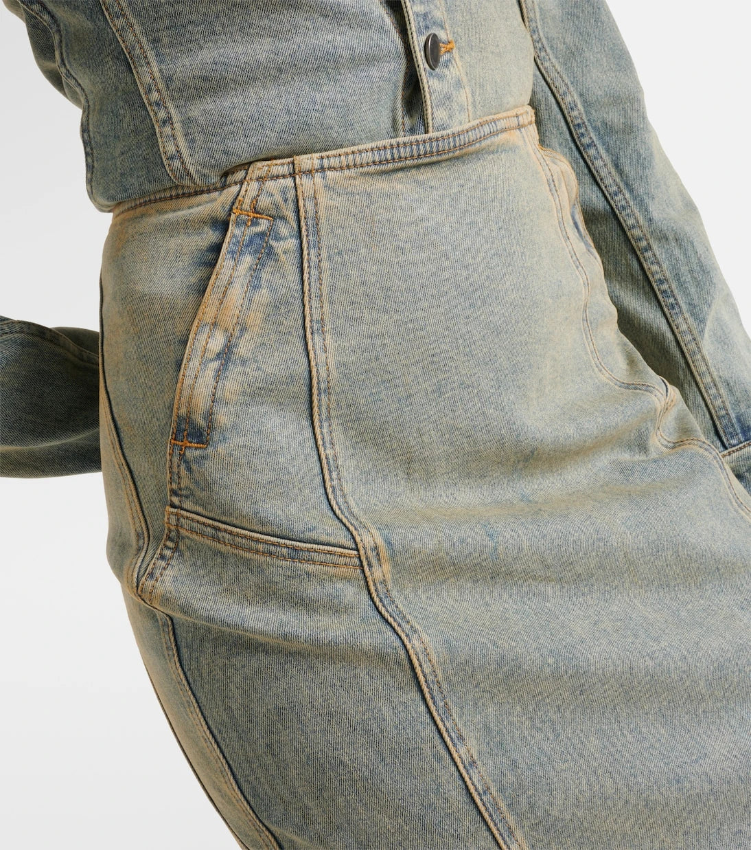 Entire Studios - Caudal Fin paneled denim maxi skirt