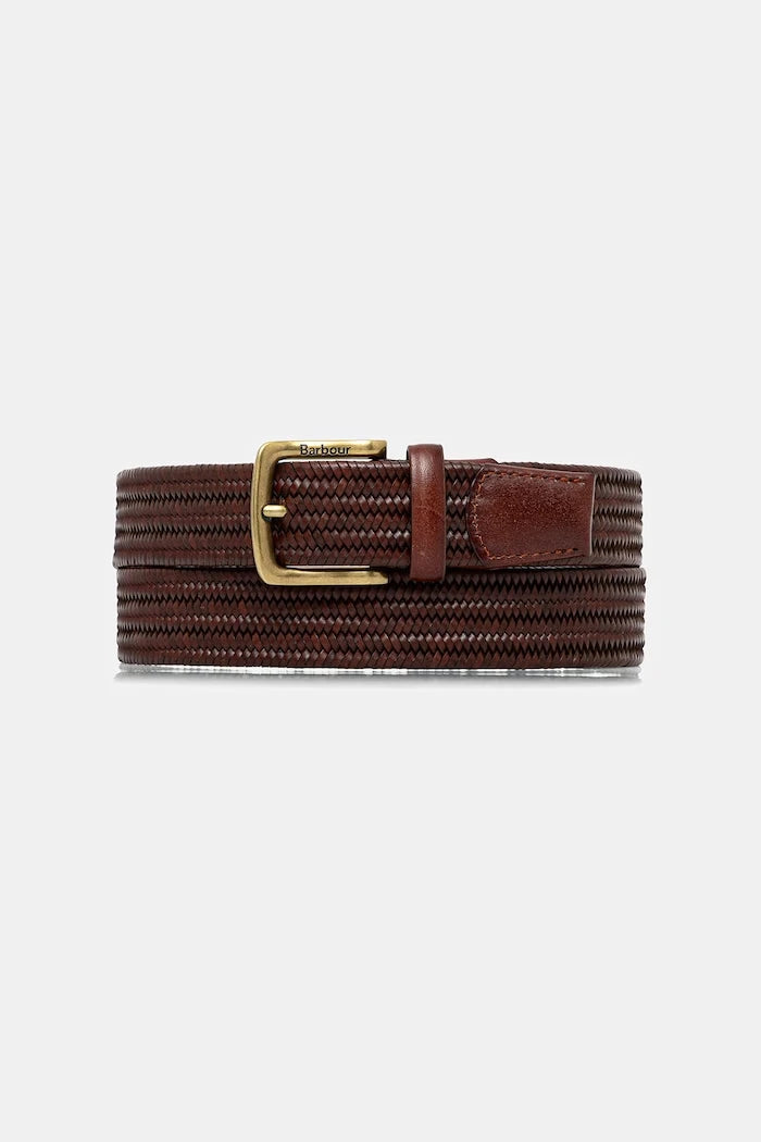 Barbour плетен колан мъжки от кожа