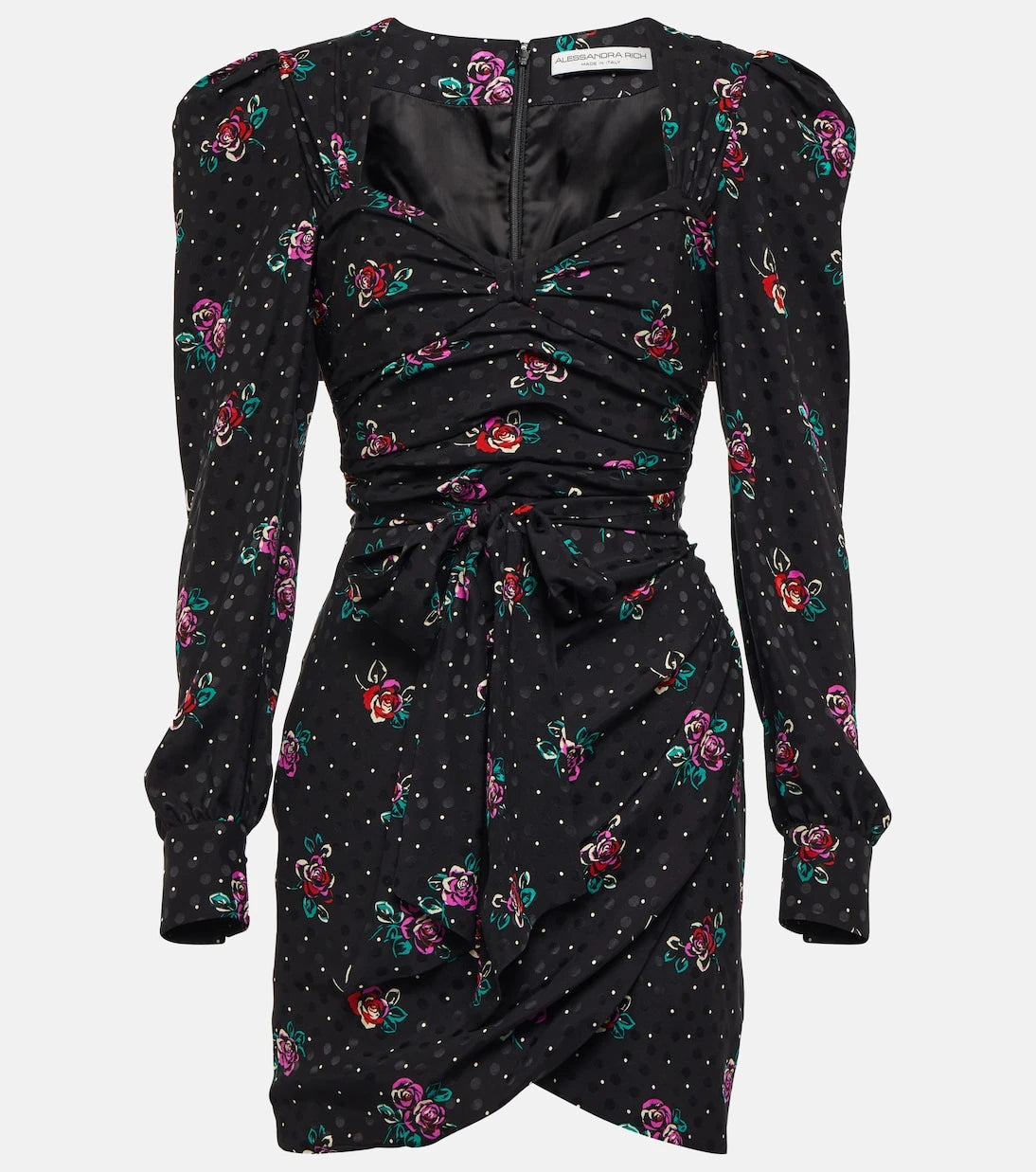 Alessandra Rich - Floral silk minidress