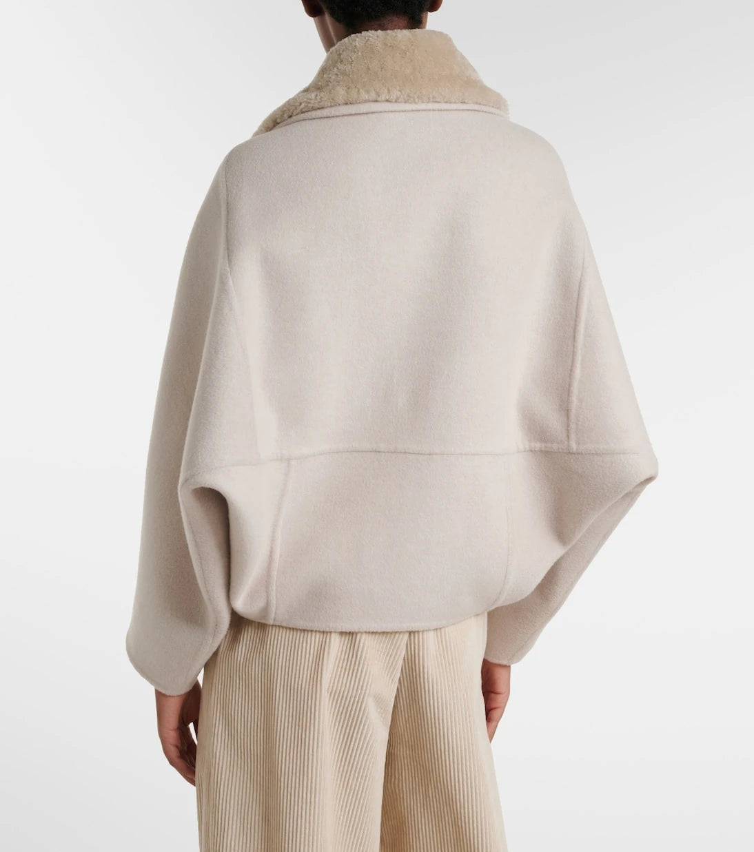 Brunello Cucinelli - Shearling-trimmed wool and cashmere jacket
