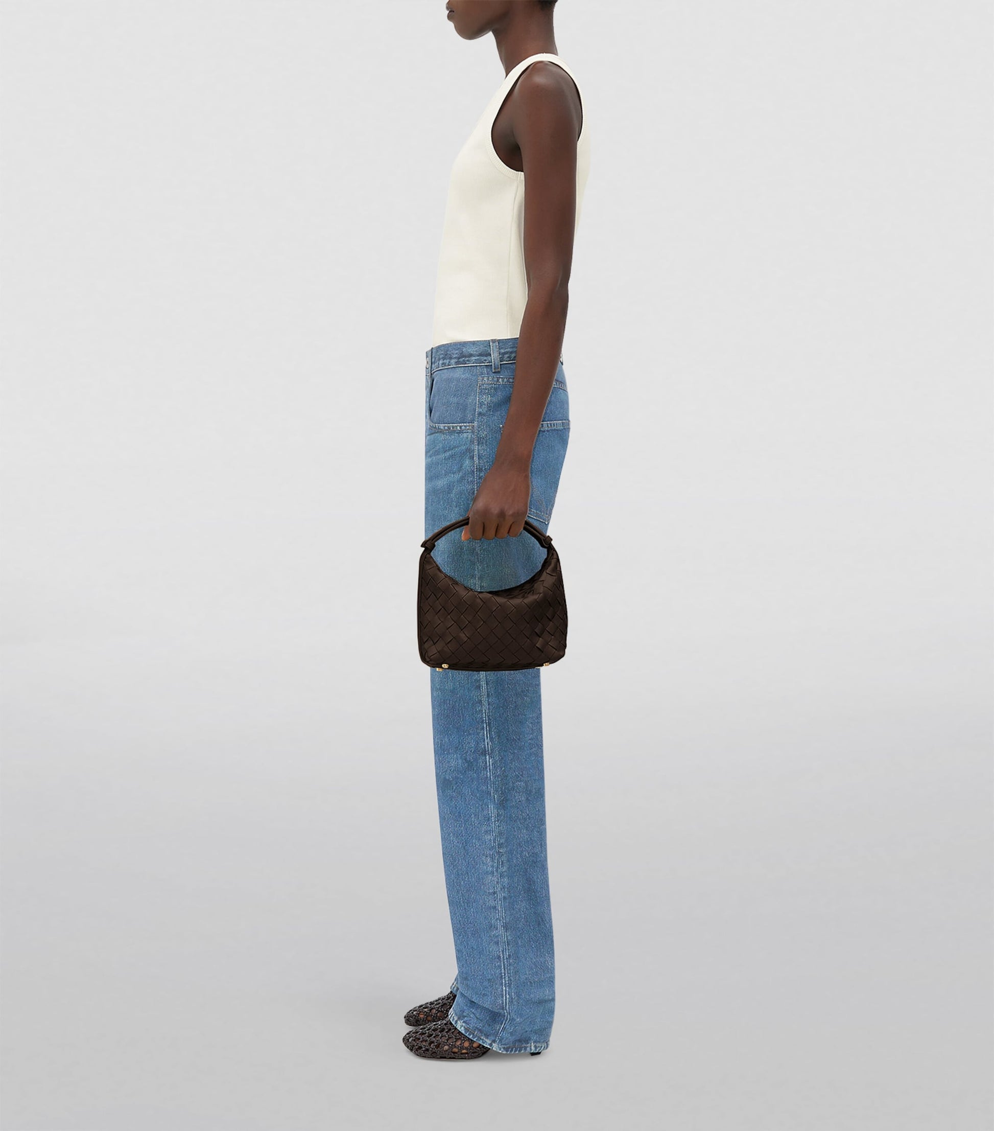 Bottega Veneta Brown Small Wallace Top-Handle Bag