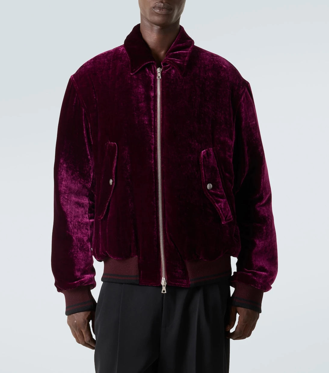 Dries Van Noten - Velvet bomber jacket