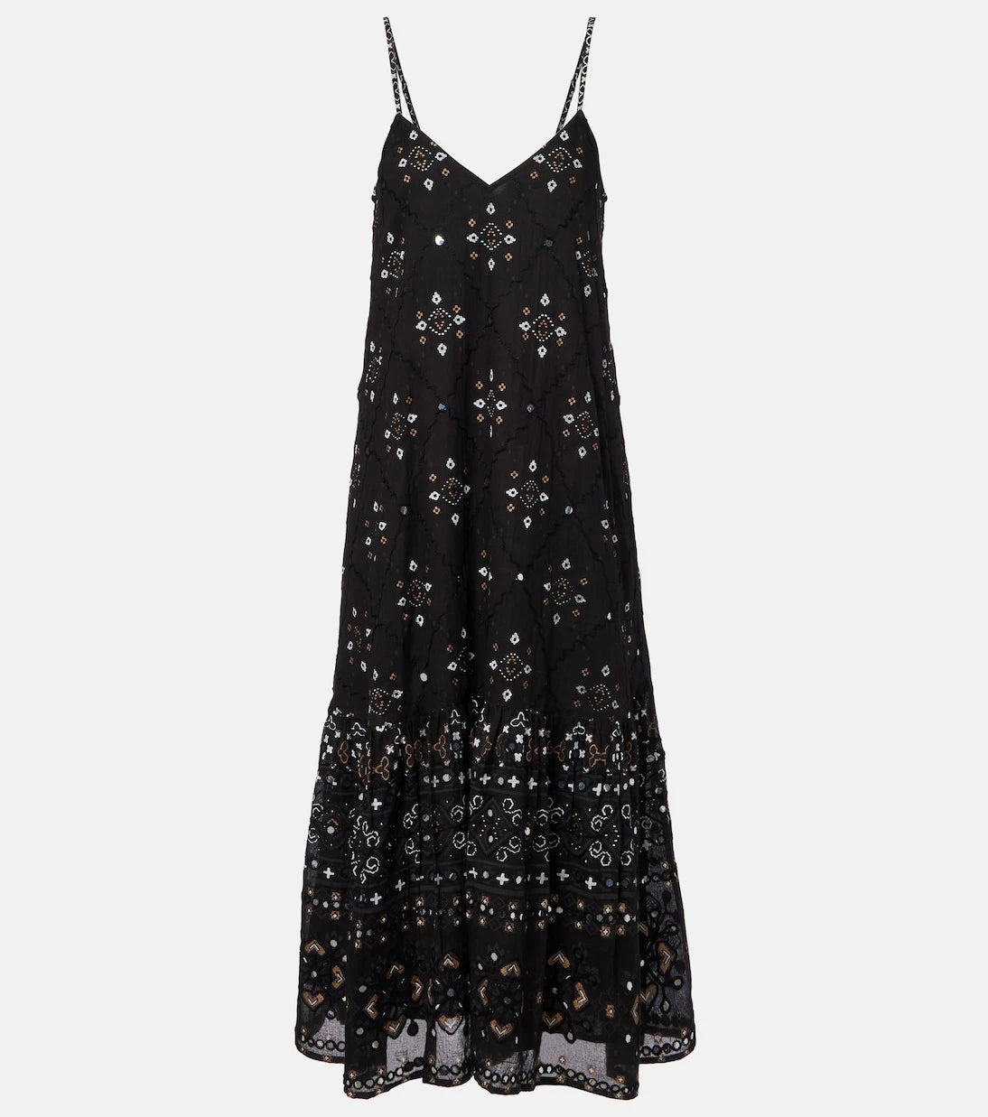 Juliet Dunn - Embroidered cotton midi dress