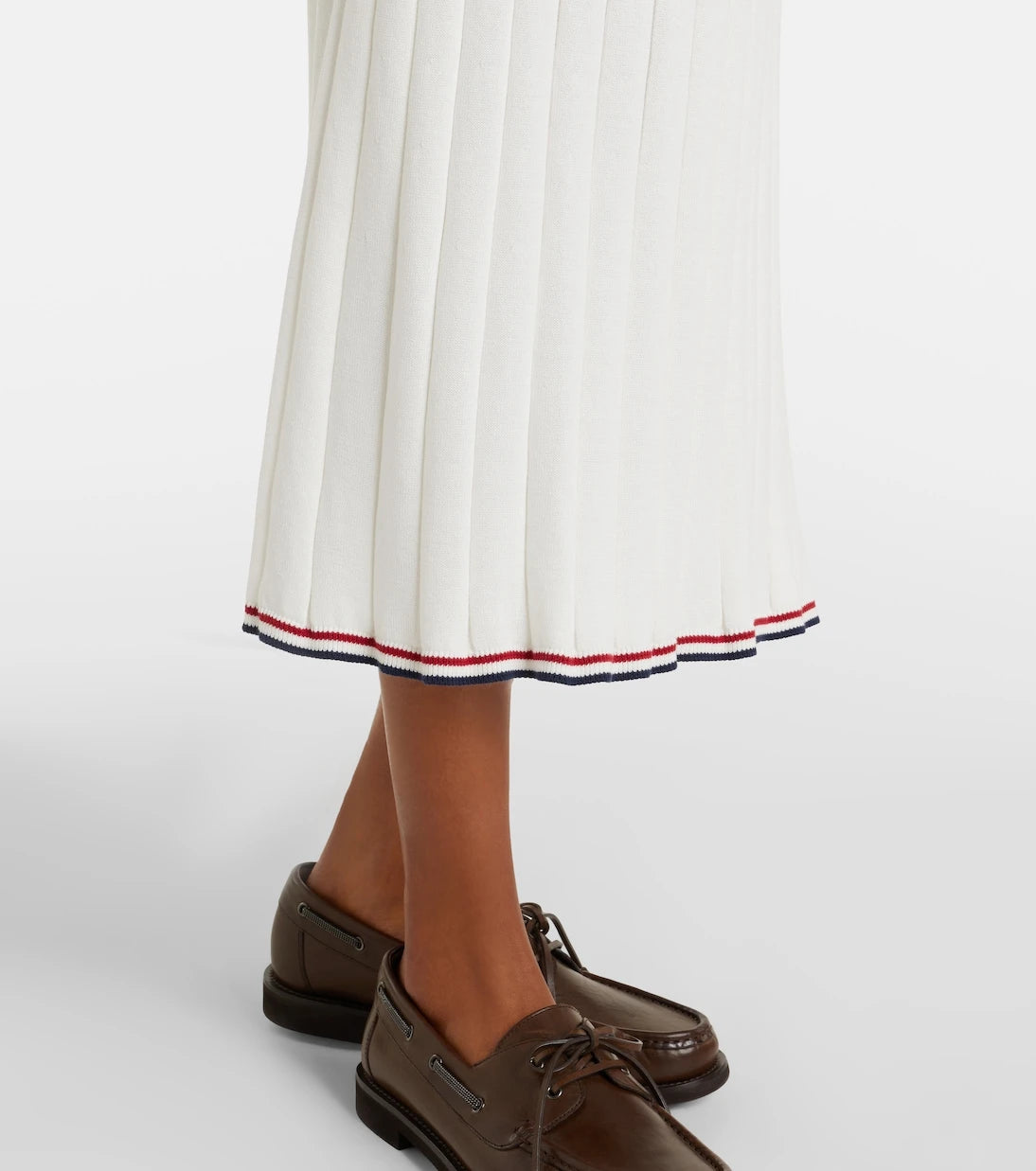 Brunello Cucinelli - Ribbed-knit cotton midi dress