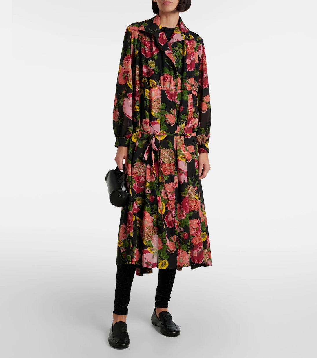Junya Watanabe - Georgette and jersey midi dress