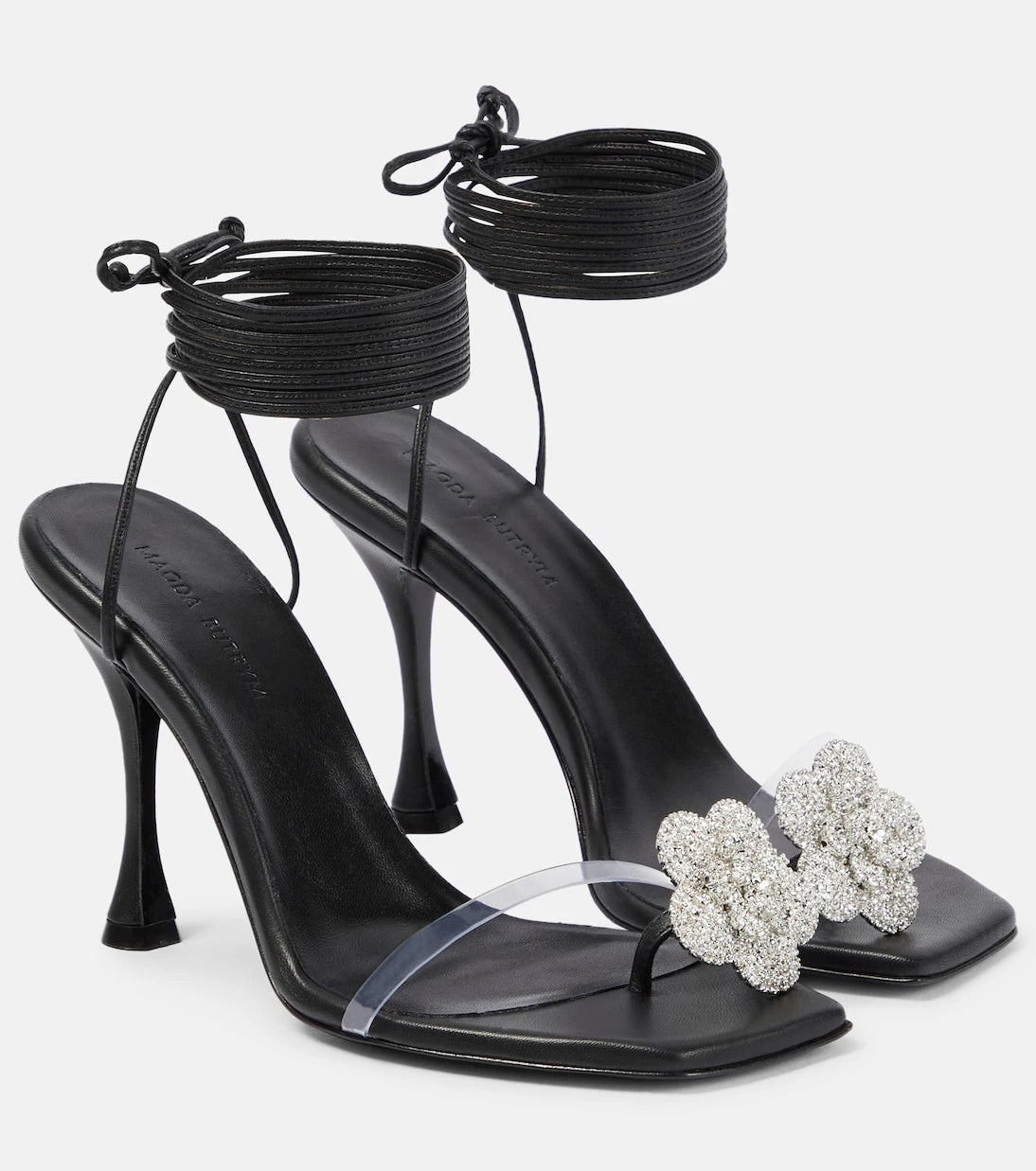 Magda Butrym - Embellished leather and PVC sandals