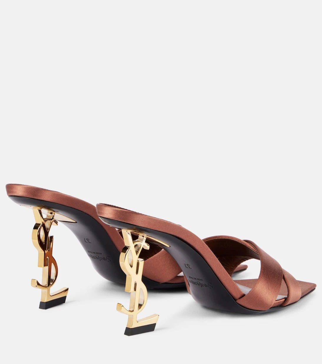 Saint Laurent - Opyum 85 satin mules