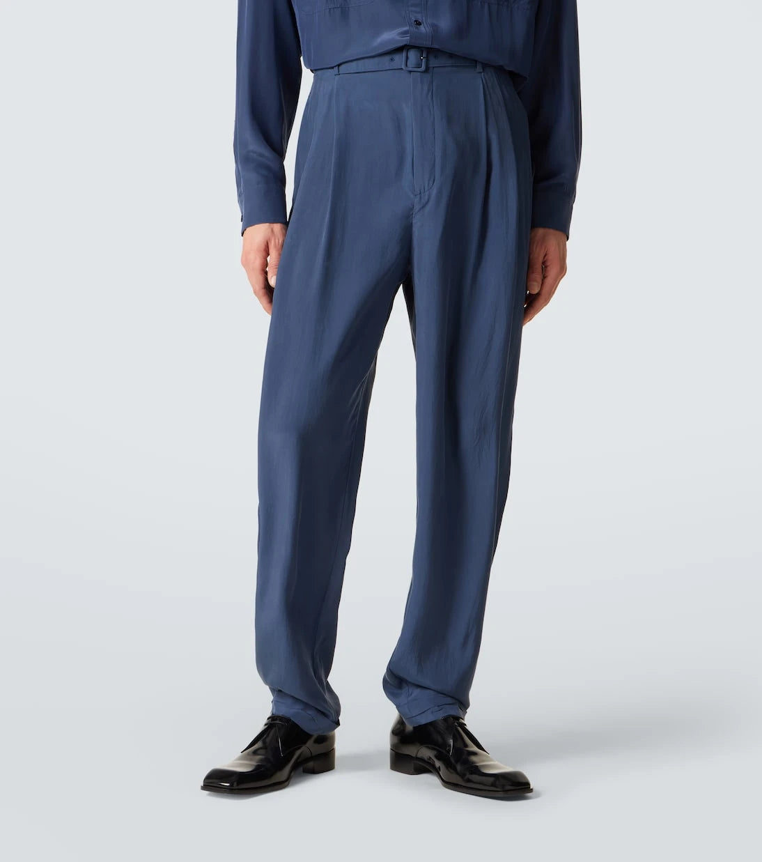 Saint Laurent - Silk habotai tapered pants