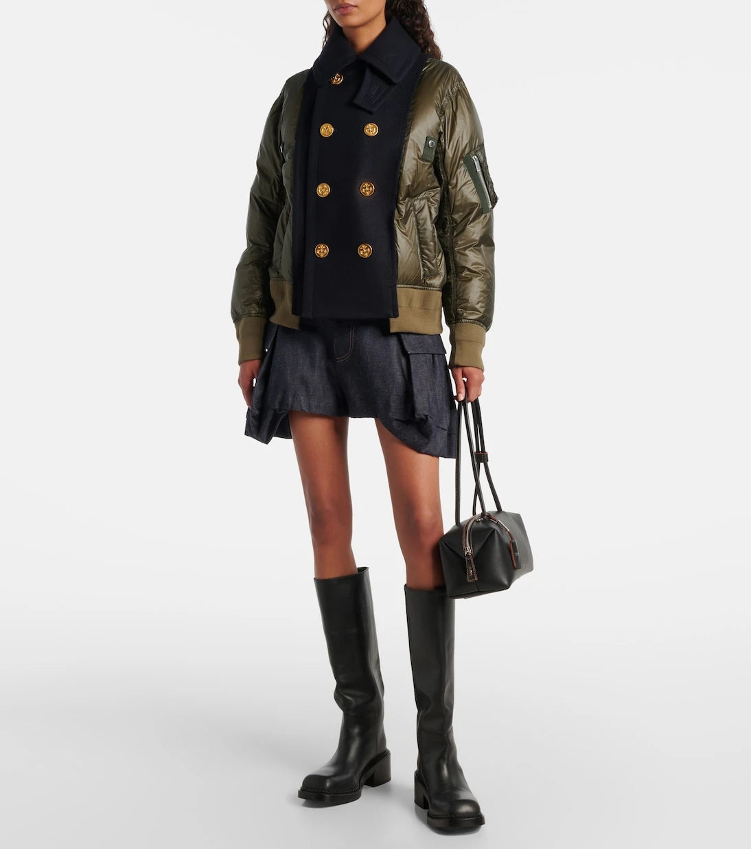Sacai - Double-breasted down jacket