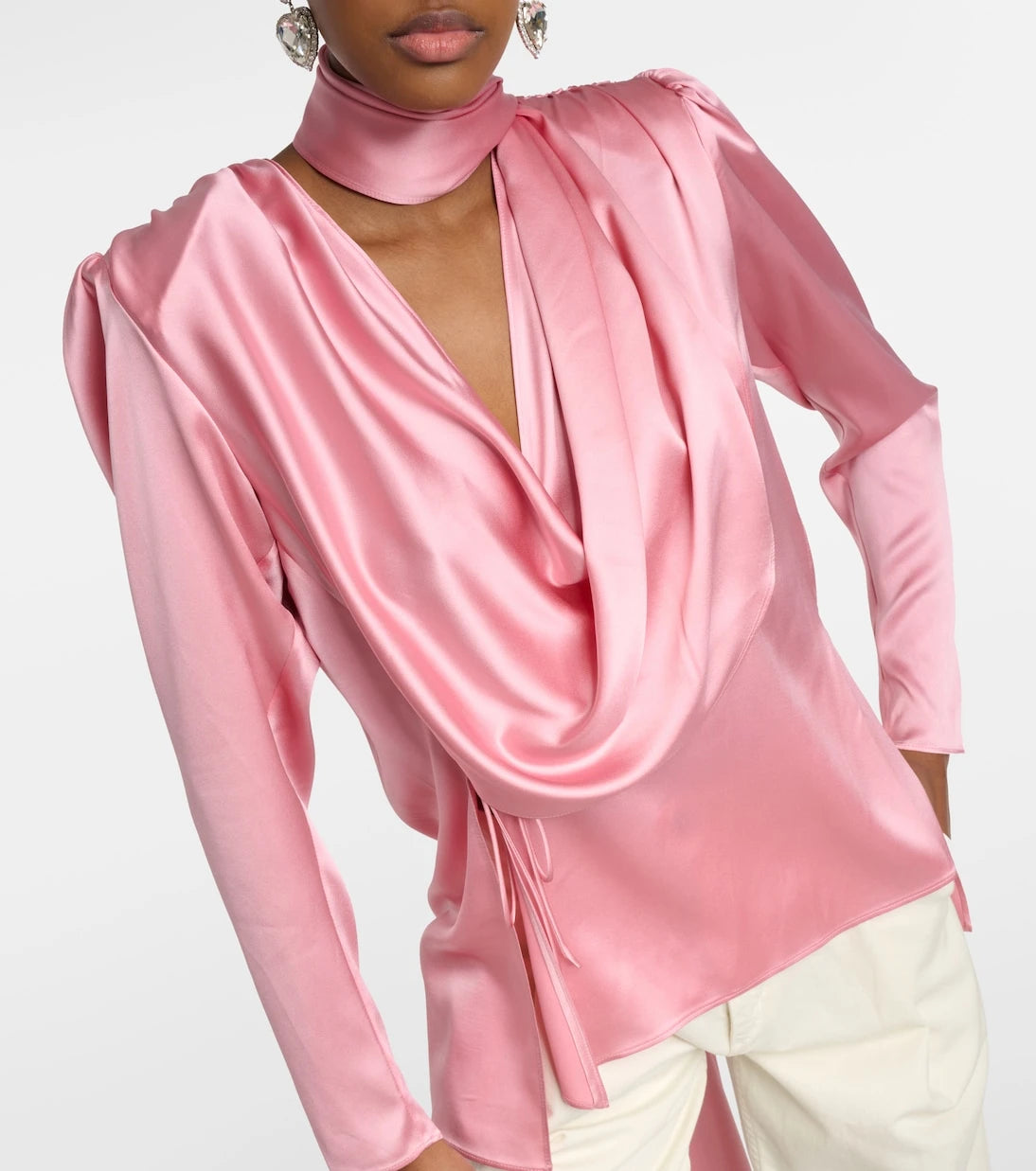 Magda Butrym - Draped silk-blend blouse